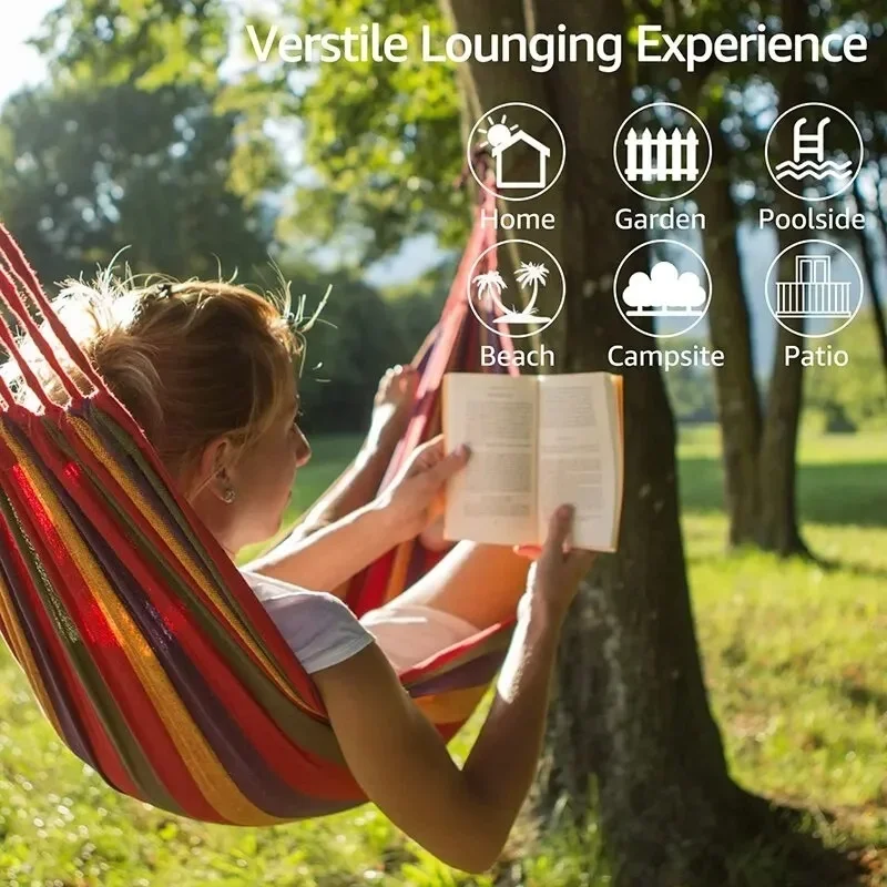 Outdoor Camping Hammock - 1pc 야외 캔버스 해먹 캠핑 스윙