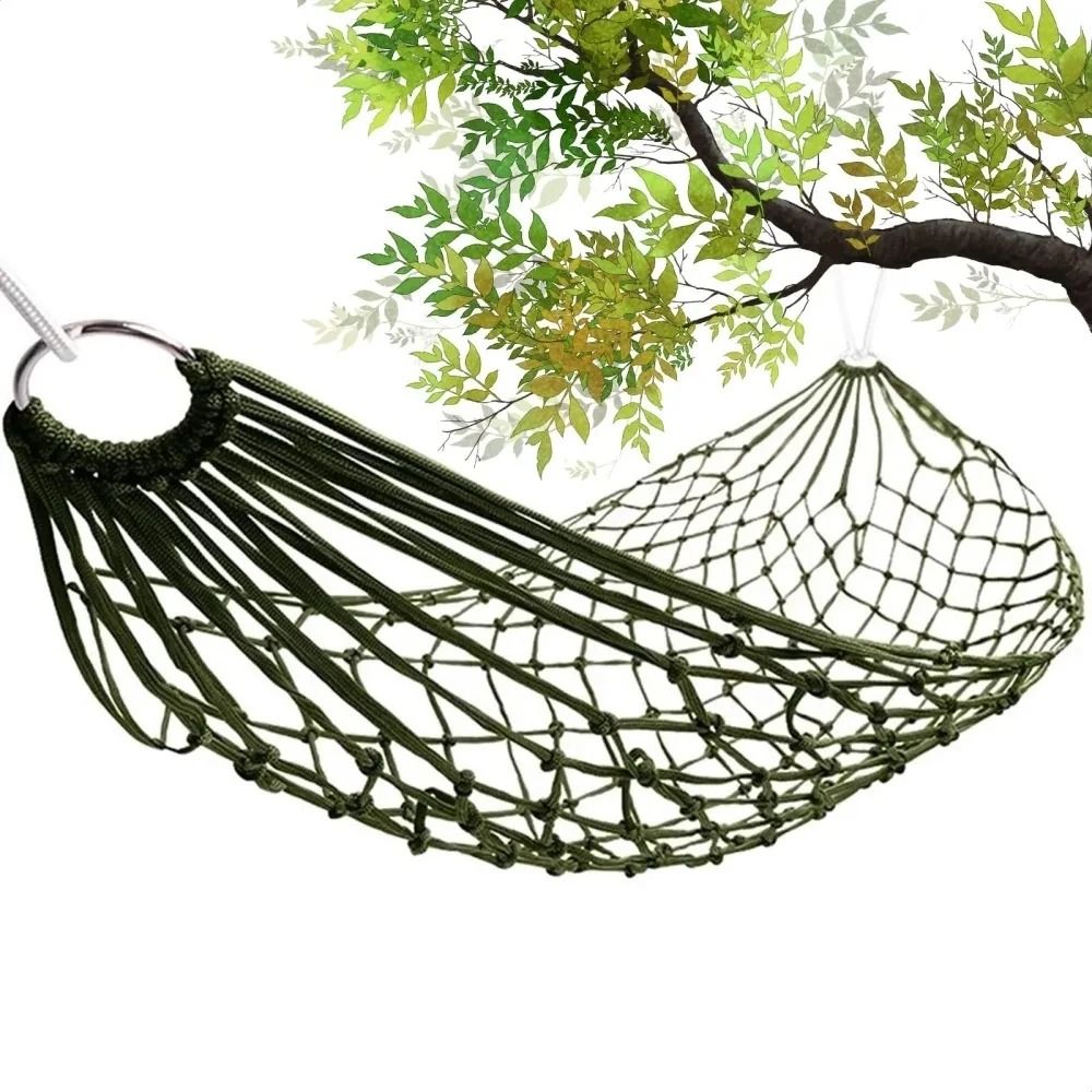 Outdoor Camping Hammock - 로프 나일론 메쉬 해먹 휴대용 패브릭