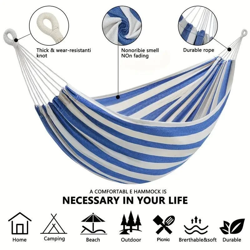 Outdoor Camping Hammock - 캔버스 나무 막대 없는 해먹 야외
