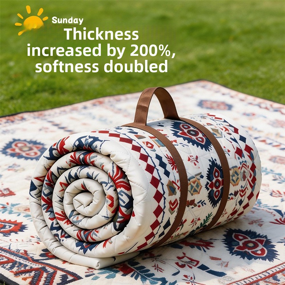 Outdoor Camping Rug Waterproof - 두꺼운 에스닉 스타일 피크닉 매트 방수