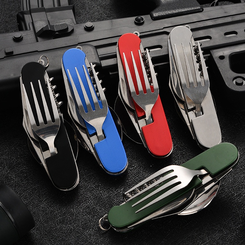 Outdoor Camping Uk - 4 in 1 접이식 식기 분리형