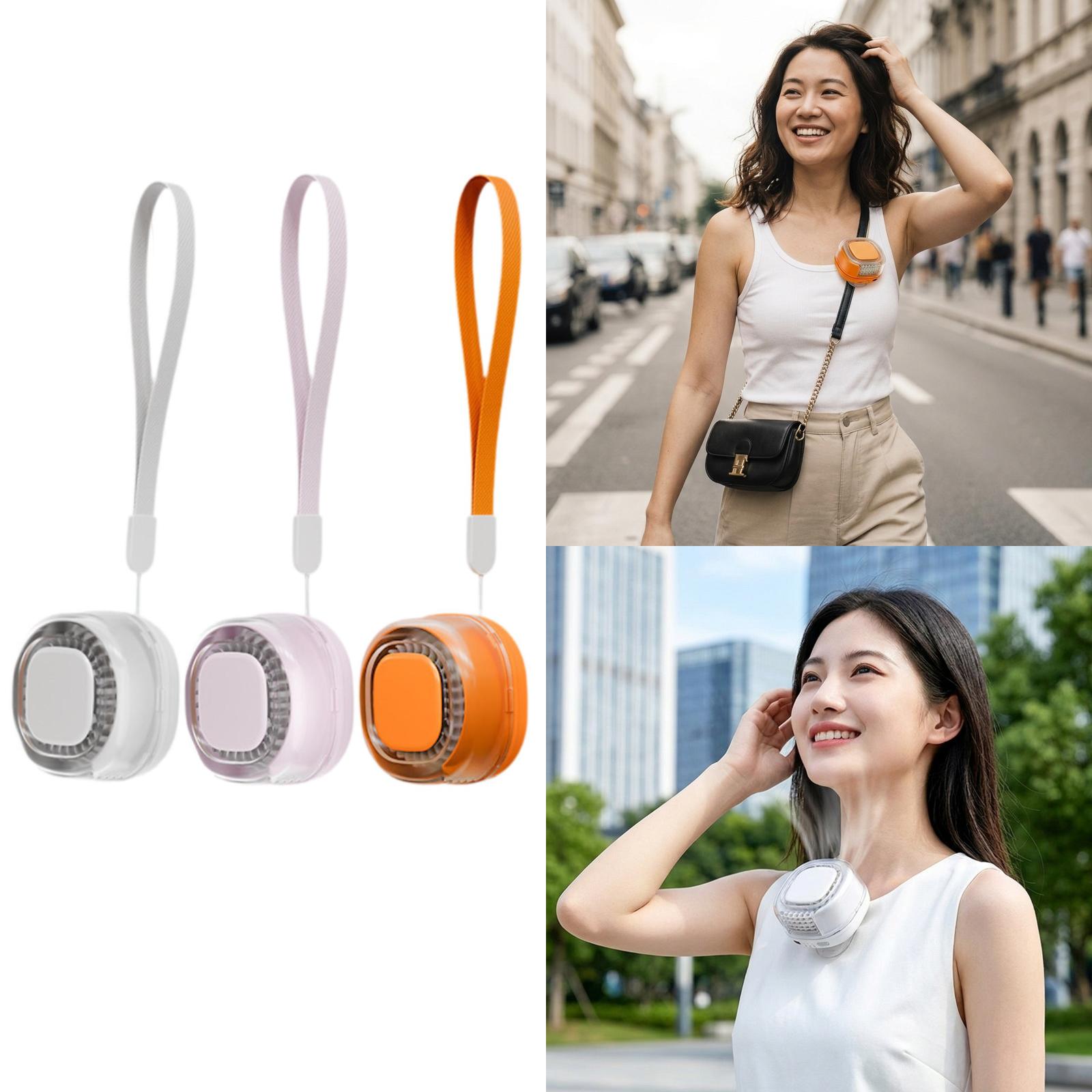 Outdoor Camping Fans - 휴대용 핸즈프리 허리 팬, 충전식 미니