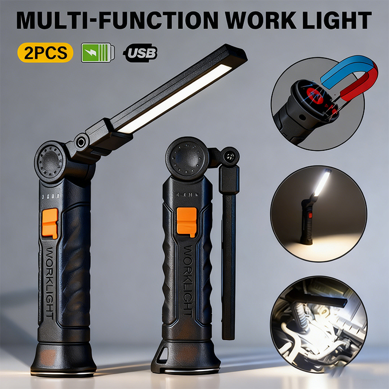 Outdoor Camping Lamp - 휴대용 COB LED 손전등 USB 충전식