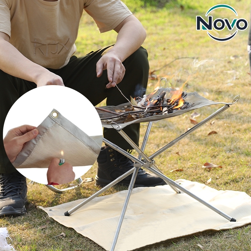 Outdoor Camping Fire Pit - 야외 캠핑 화덕 매트, 캠프파이어 바베큐