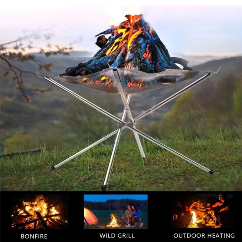 Outdoor Camping Fire Pit - 야외 바베큐 모닥불 랙 휴대용 캠핑