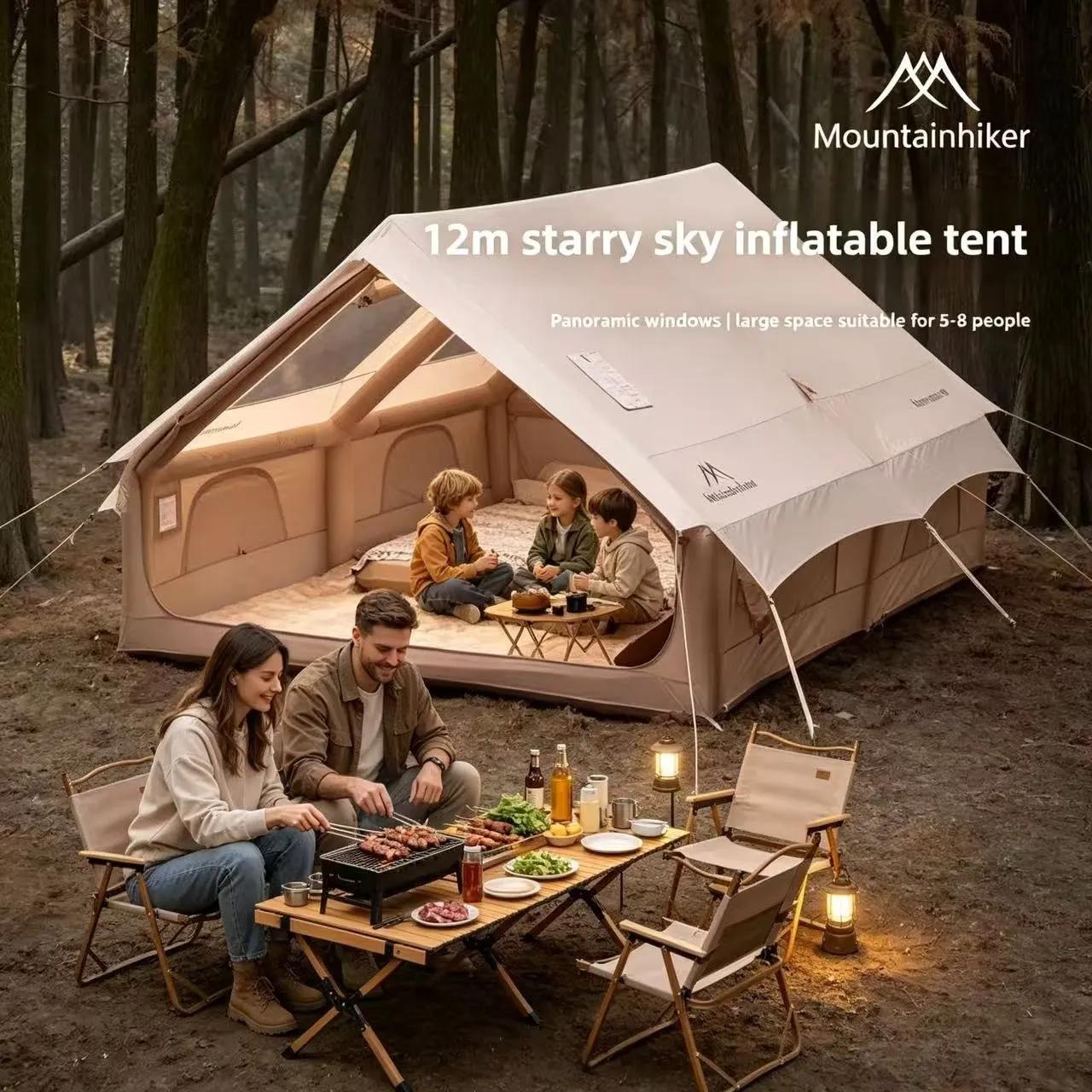 Outdoor Inflatable Camping Tent With Air Pump - 마운틴하이커 야외 캠핑용 풍선 텐트 휴대용