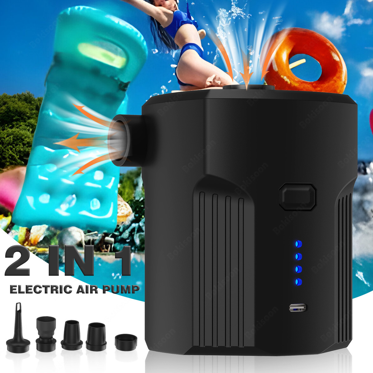 Outdoor Inflatable Camping Tent With Air Pump - 야외 캠핑, 에어 매트리스 침대, 보트,