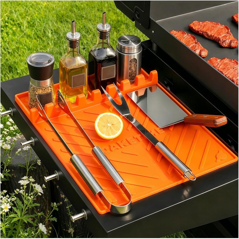 Outdoor Camping Mat - 실리콘 그릴 매트 또는 그리들 액세서리,