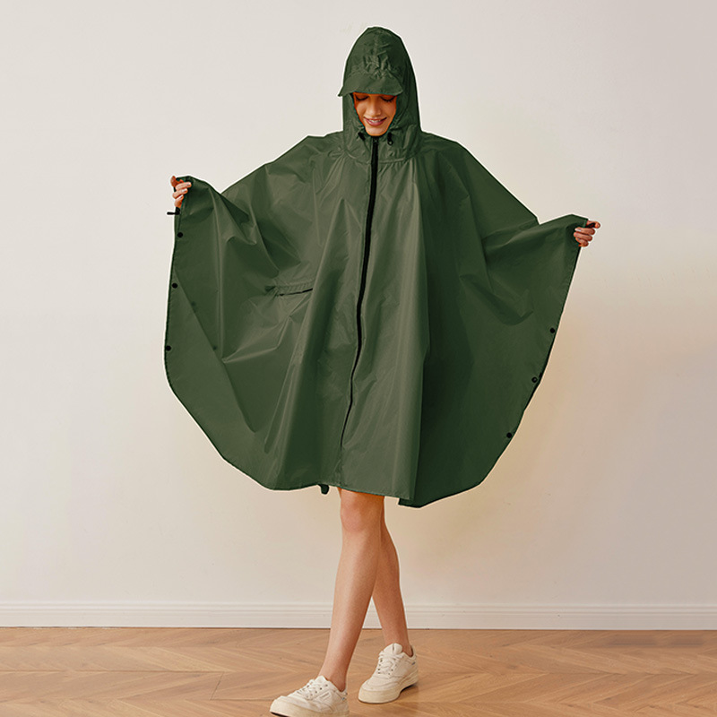 Camping Rain Poncho - 여성용 통기성 레인코트 경량 우비 판초