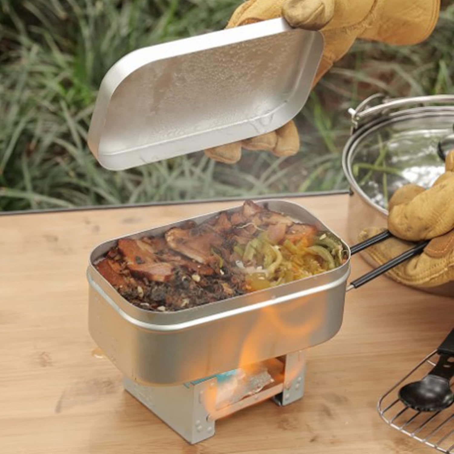 Outdoor Camping Uk - 접이식 도시락 상자 손잡이, 성인용 도시락