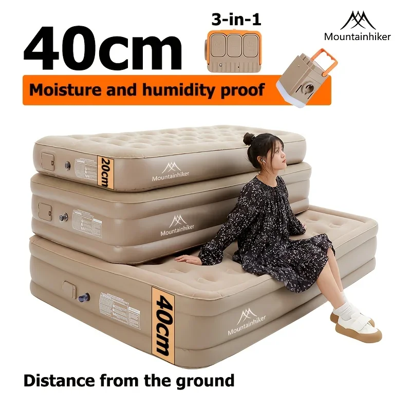 마운틴하이커 자동 에어 쿠션 매트리스, 1-3인용 야외 - Outdoor Inflatable Camping Tent With Air Pump 리뷰 및 가격