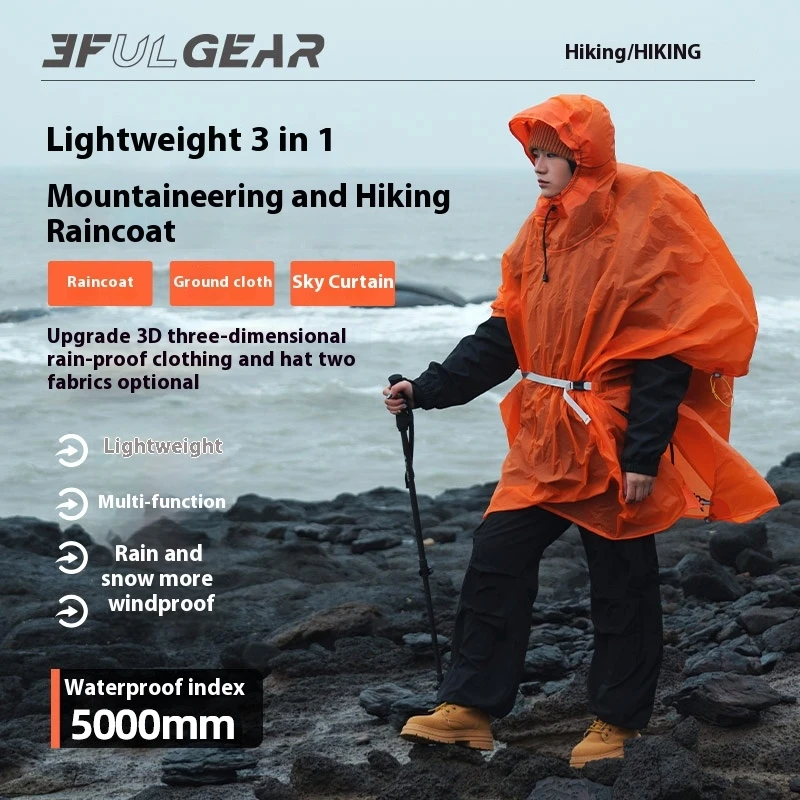 3F UL GEAR 초경량 하이킹 레인코트 3 in 1 - Camping Rain Poncho 리뷰 및 가격