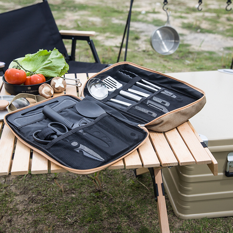 8pcs 캠핑 주방 조리기구 세트 휴대용 가방 야외 여 - Outdoor Camping Uk 리뷰 및 가격