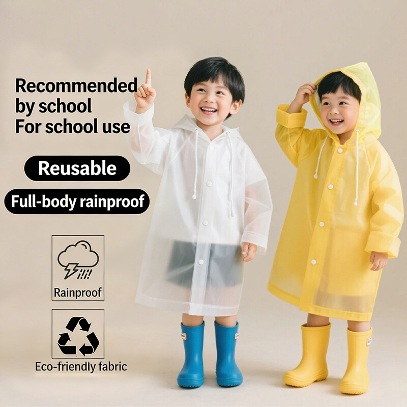 어린이용 일회용 레인코트 EVA 롱 원피스 판초, 가볍 - Camping Rain Poncho 리뷰 및 가격