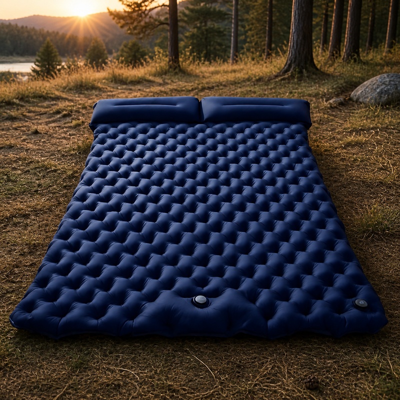 캠핑용 휴대용 더블 에어 매트리스, 가벼운 접이식 수면 - Outdoor Inflatable Camping Tent With Air Pump 리뷰 및 가격