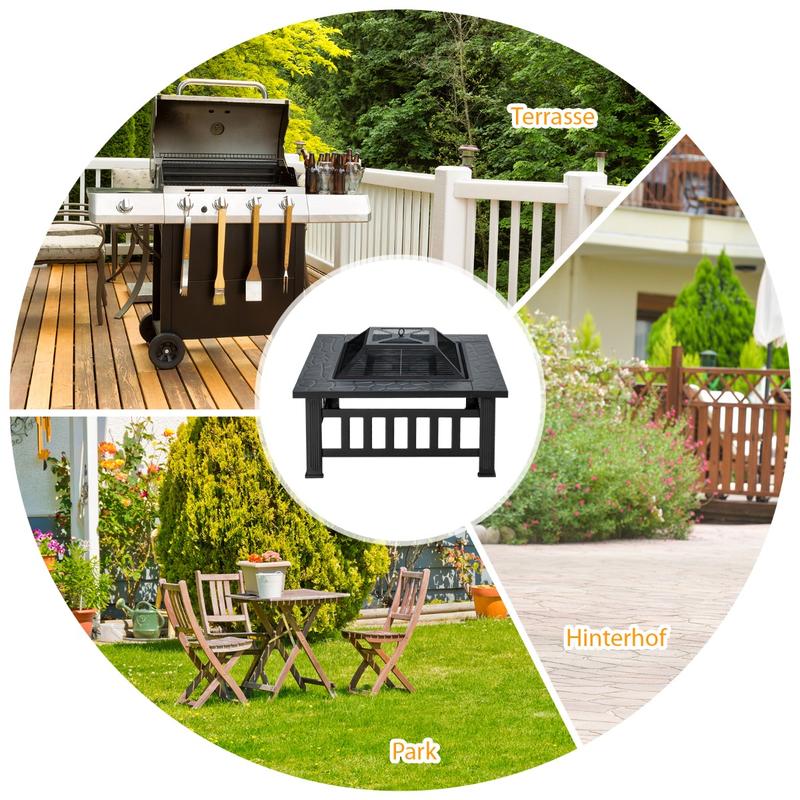 32인치 3 in 1 야외 사각형 화덕 테이블 (바베큐 - Outdoor Camping Fire Pit 리뷰 및 가격
