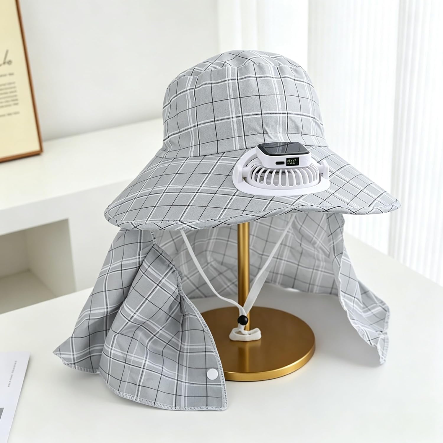 1PC 태양광 넥 가드 팬 모자 USB 충전식 팬 모자 - Outdoor Camping Fans 리뷰 및 가격