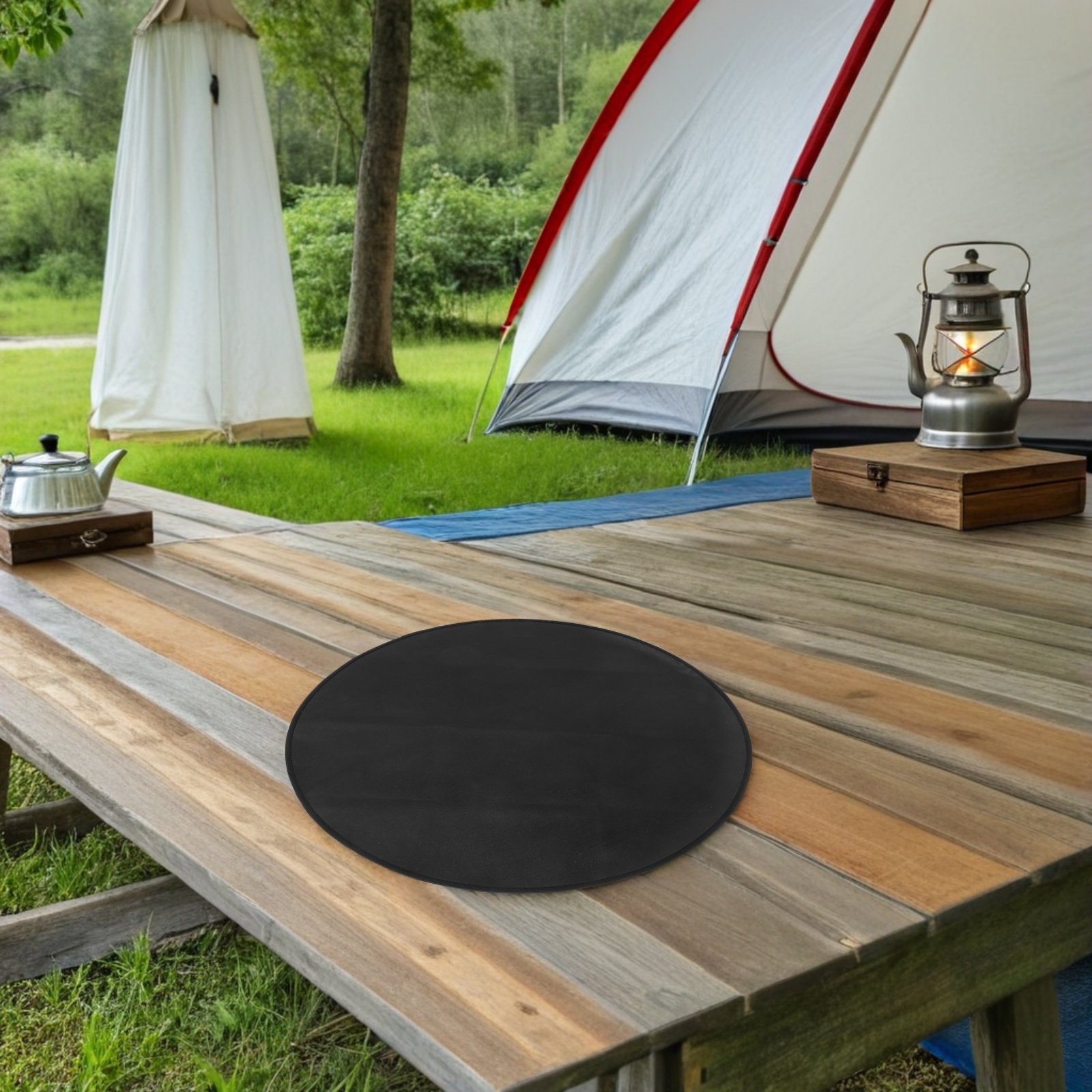 둥근 내화성 바베큐 매트 24인치 내열성 야외 그릴 패 - Outdoor Camping Fire Pit 리뷰 및 가격