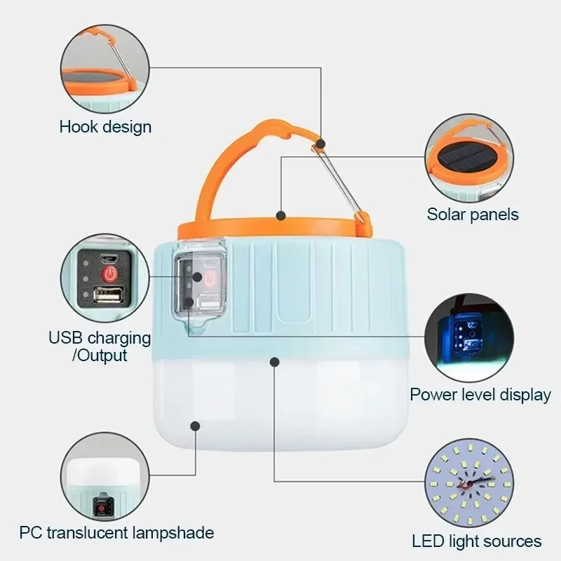 태양열 캠핑 랜턴 충전식 LED 휴대용 작업등 리모컨  - Outdoor Camping Lamp 리뷰 및 가격