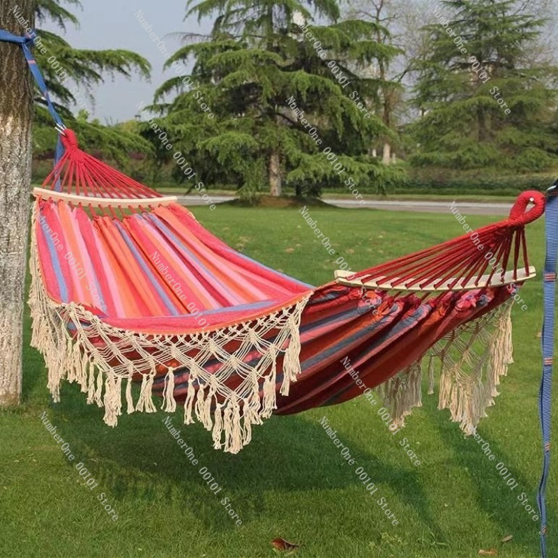 캔버스 더블 해먹, 태슬 장식, 야외 캠핑 스윙, 롤링 - Outdoor Camping Hammock 리뷰 및 가격