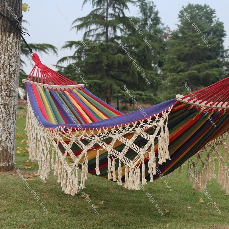 캔버스 더블 해먹, 태슬 장식, 야외 캠핑 스윙, 롤링 - Outdoor Camping Hammock 리뷰 및 가격