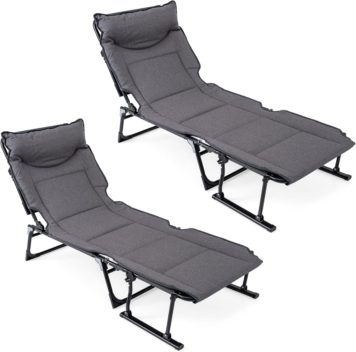 접이식 파티오 라운지 의자 2개 세트, 조절 가능한 리 - Outdoor Camping Cot 리뷰 및 가격
