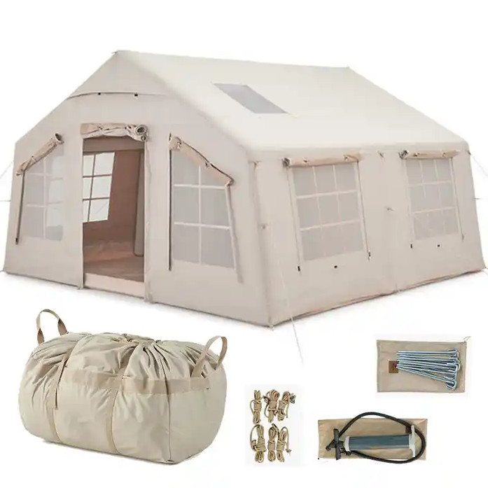 대형 에어 텐트, 방수 야외 가족 캠핑 파티 텐트 (펌 - Outdoor Inflatable Camping Tent With Air Pump 리뷰 및 가격