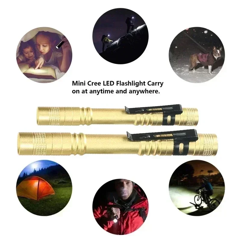 휴대용 미니 LED 펜 플래시라이트 펜 클립 포함 핸드 - Outdoor Camping Lamp 리뷰 및 가격