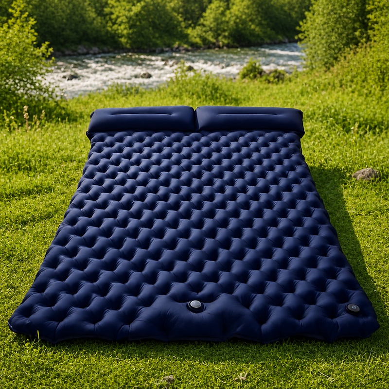 캠핑용 경량 이중 에어 매트리스, 접이식 넓은 수면 패 - Outdoor Inflatable Camping Tent With Air Pump 리뷰 및 가격