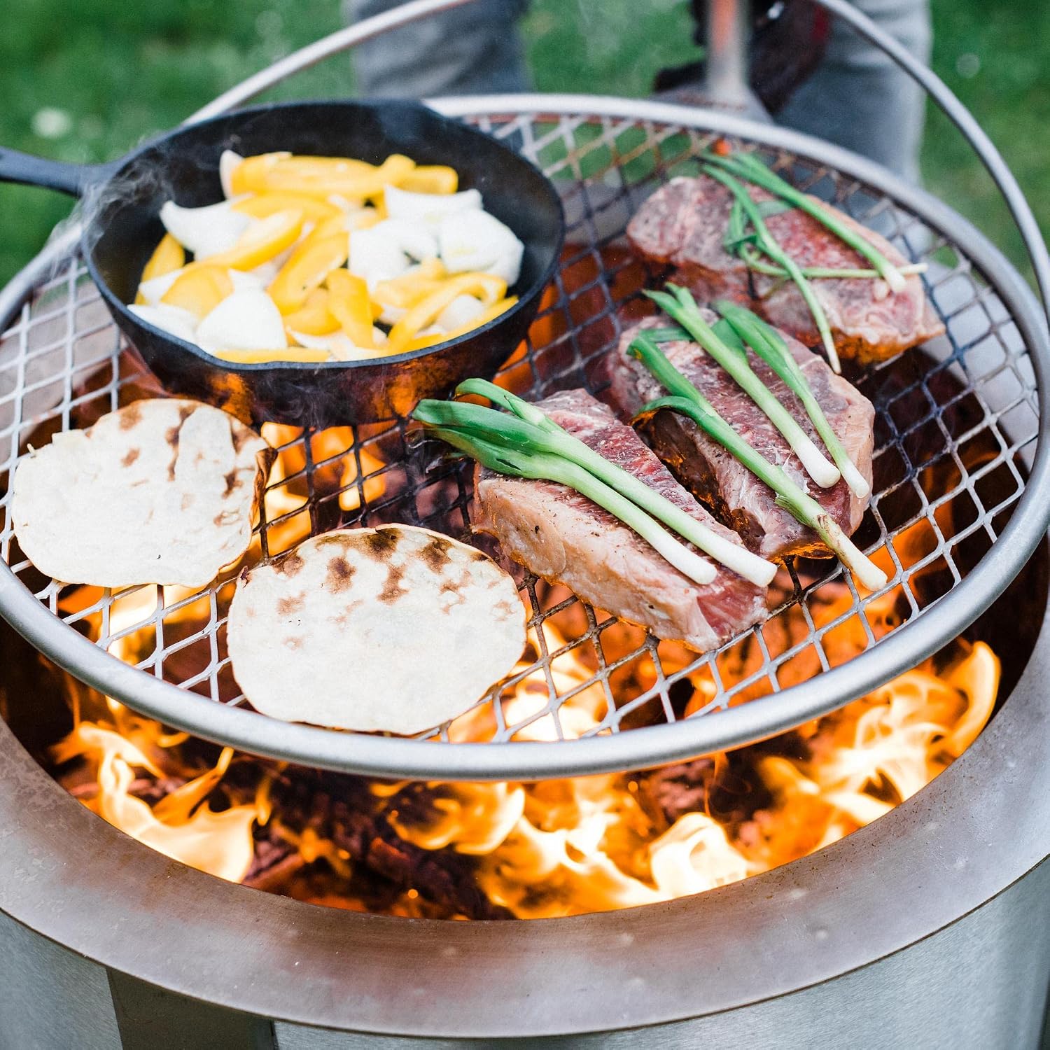 24인치 스테인리스 스틸 캠프파이어 그릴, 내구성 있는 - Outdoor Camping Fire Pit 리뷰 및 가격