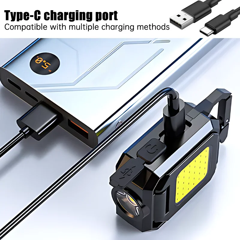 미니 손전등 키체인 라이트 COB 작업등 USB 충전식 - Outdoor Camping Lamp 리뷰 및 가격
