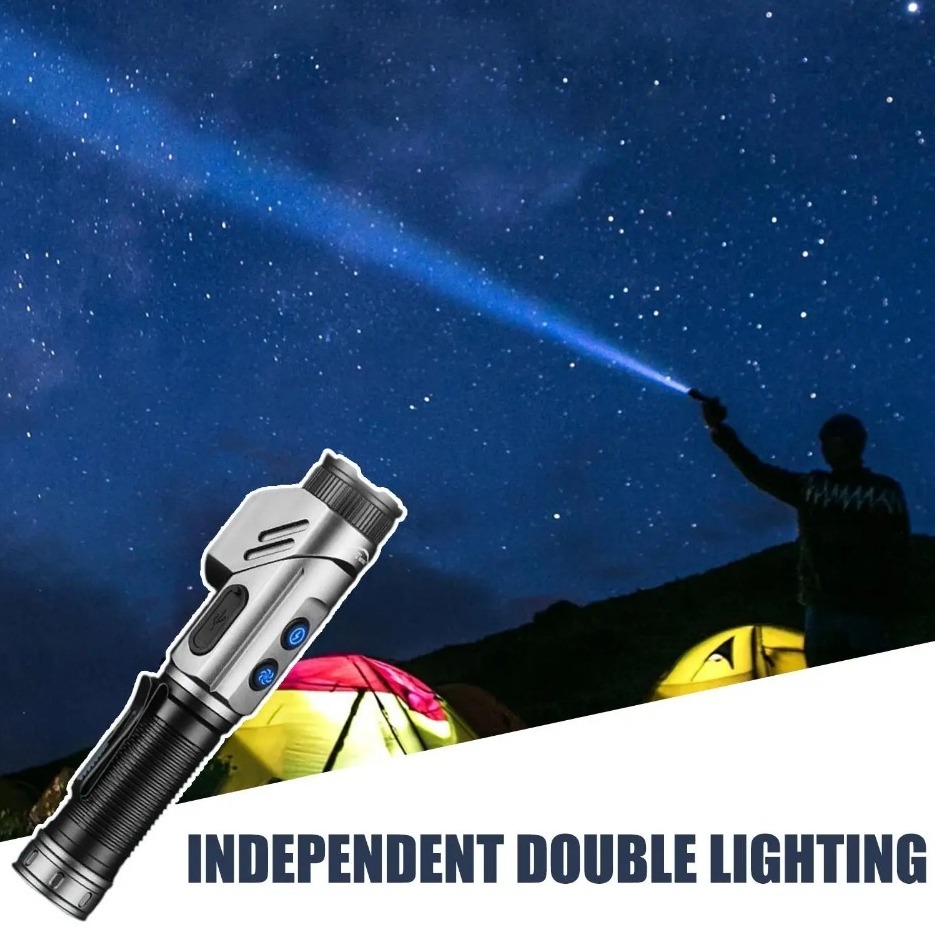 강력한 미니 LED 손전등 90 ° 회전식 USB 충전 - Outdoor Camping Lamp 리뷰 및 가격
