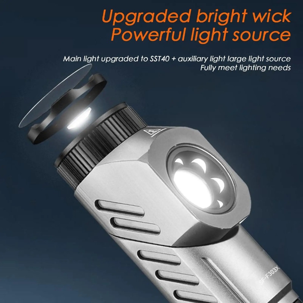 강력한 미니 LED 손전등 90 ° 회전식 USB 충전 - Outdoor Camping Lamp 리뷰 및 가격
