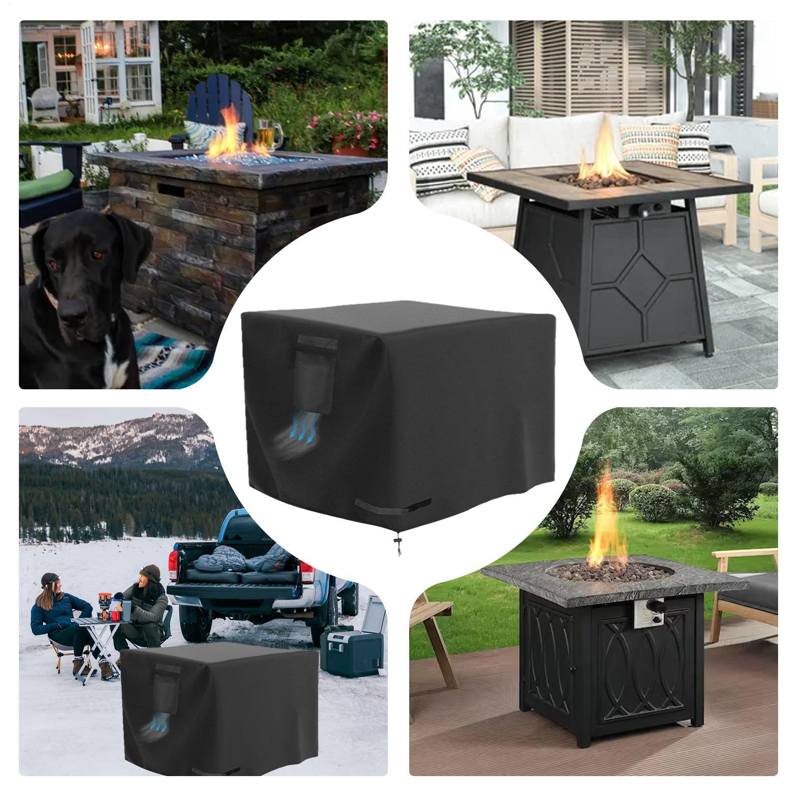 화로 덮개 사각형 30인치 방수 보호막 파티오, 현관, - Outdoor Camping Fire Pit 리뷰 및 가격