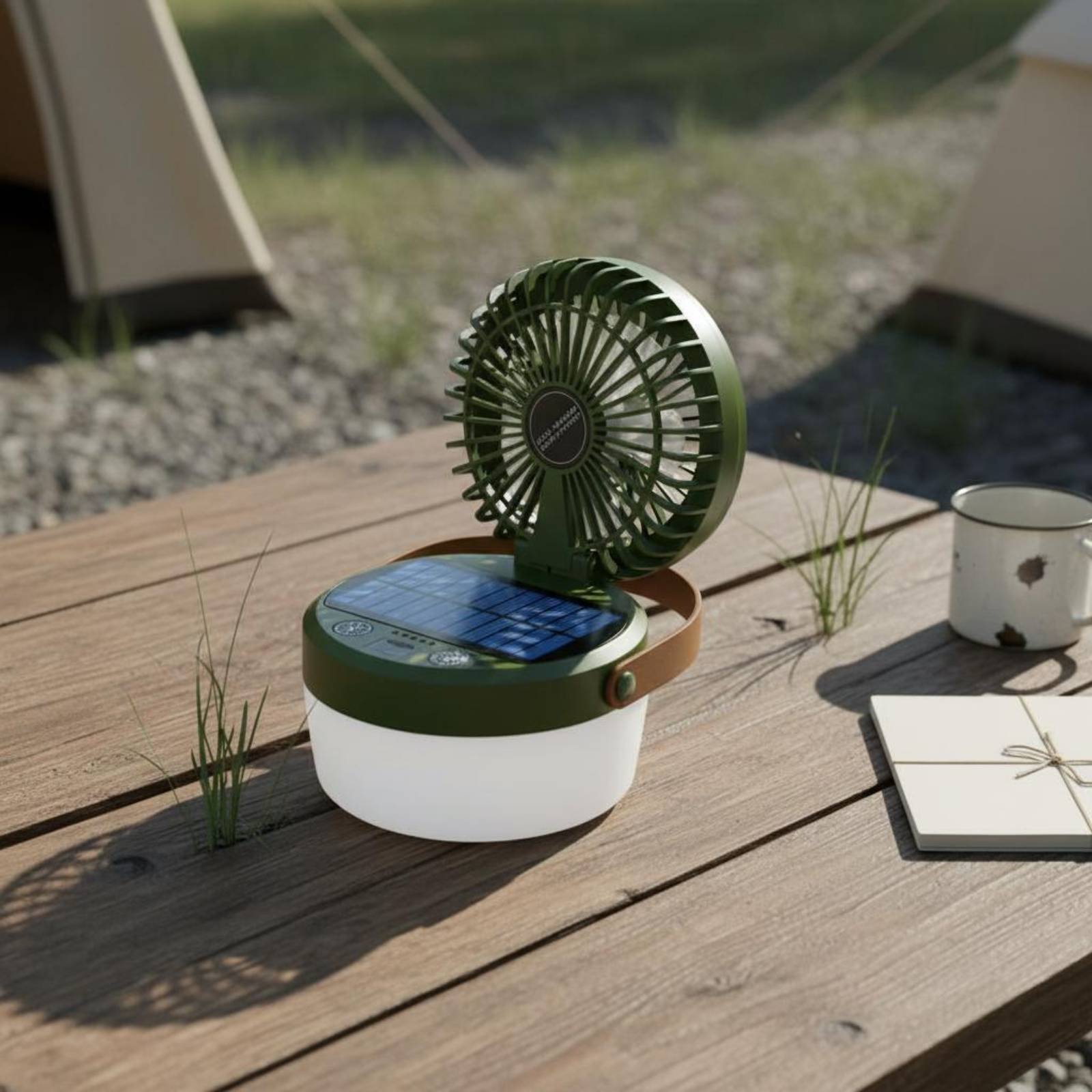 태양광 캠핑 팬 랜턴 접이식 디자인 3중 기능 캠프 랜 - Outdoor Camping Fans 리뷰 및 가격