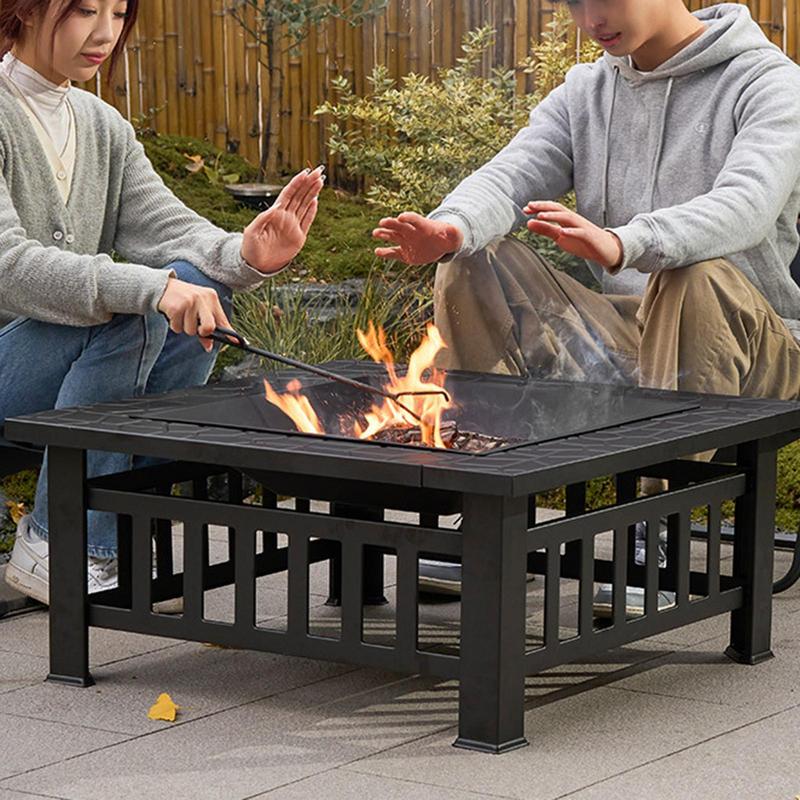 캠핑 장작 스토브 사각 화덕, 바베큐 굽기, 겨울 난방 - Outdoor Camping Fire Pit 리뷰 및 가격