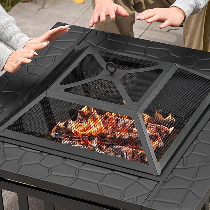 캠핑 장작 스토브 사각 화덕, 바베큐 굽기, 겨울 난방 - Outdoor Camping Fire Pit 리뷰 및 가격