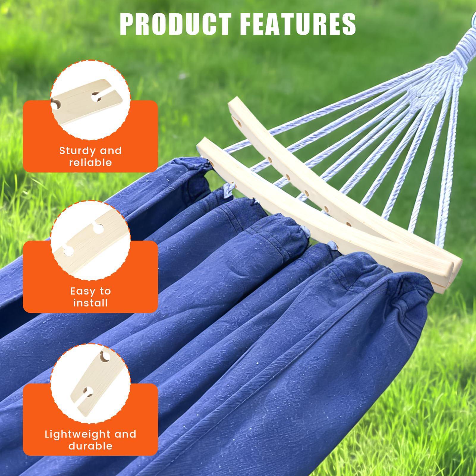 2 조각 10 홀 나무 해먹 스프레더 바 스윙 크로스바 - Outdoor Camping Hammock 리뷰 및 가격