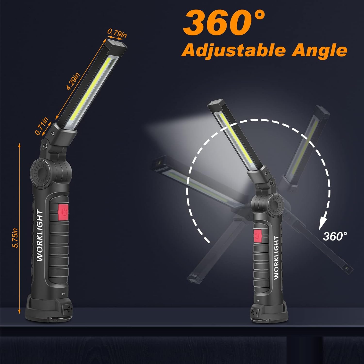 휴대용 손전등 USB 충전식 LED 작업등 5가지 모드 - Outdoor Camping Lamp 리뷰 및 가격