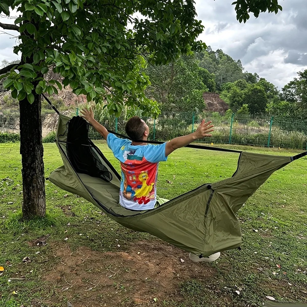 모기장이 있는 플랫 해먹 스윙 캠핑 텐트, 야외용 롤오 - Outdoor Camping Hammock 리뷰 및 가격