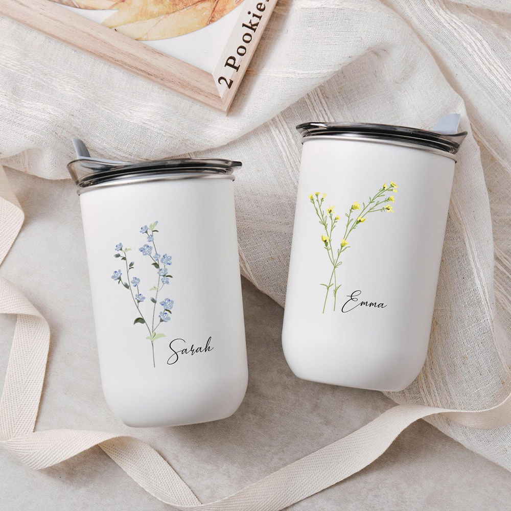 맞춤 이름 레드 와일드플라워 스테인리스 스틸 컵, 맞춤 - Outdoor Camping Water Tank 리뷰 및 가격
