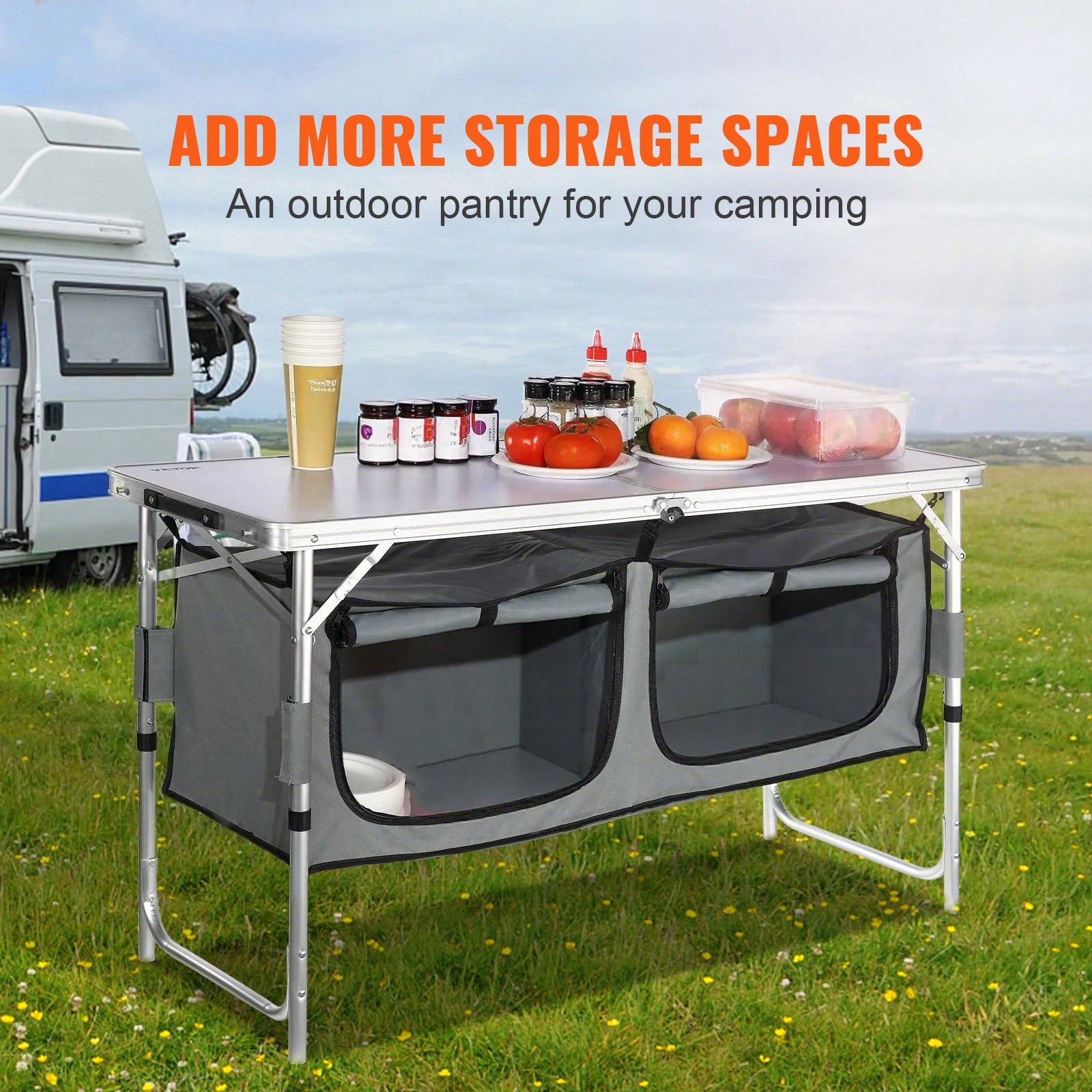 휴대용 가방이 포함된 빠른 설치 접이식 캠핑 주방 테이 - Outdoor Camping Kitchen Set 리뷰 및 가격