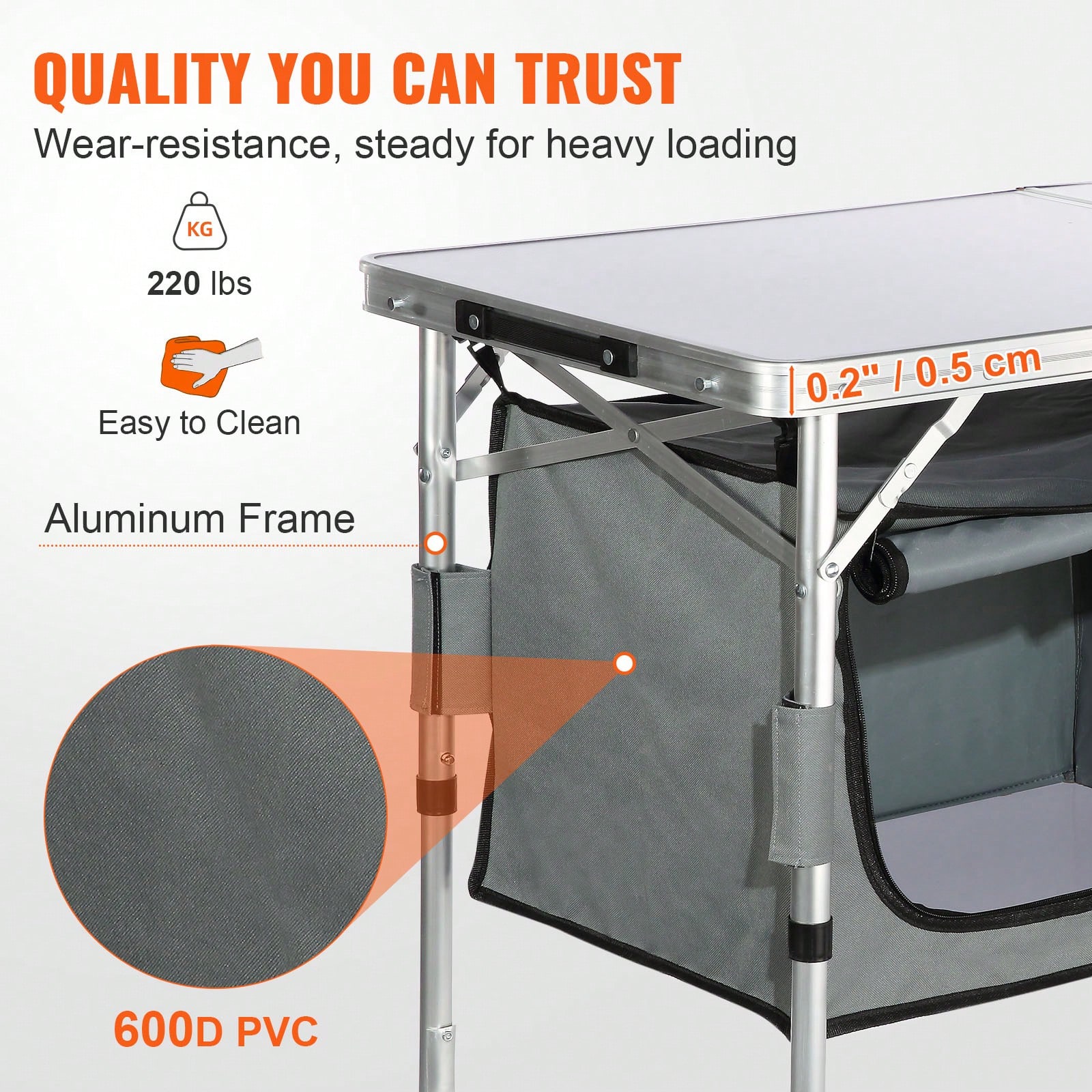 휴대용 가방이 포함된 빠른 설치 접이식 캠핑 주방 테이 - Outdoor Camping Kitchen Set 리뷰 및 가격