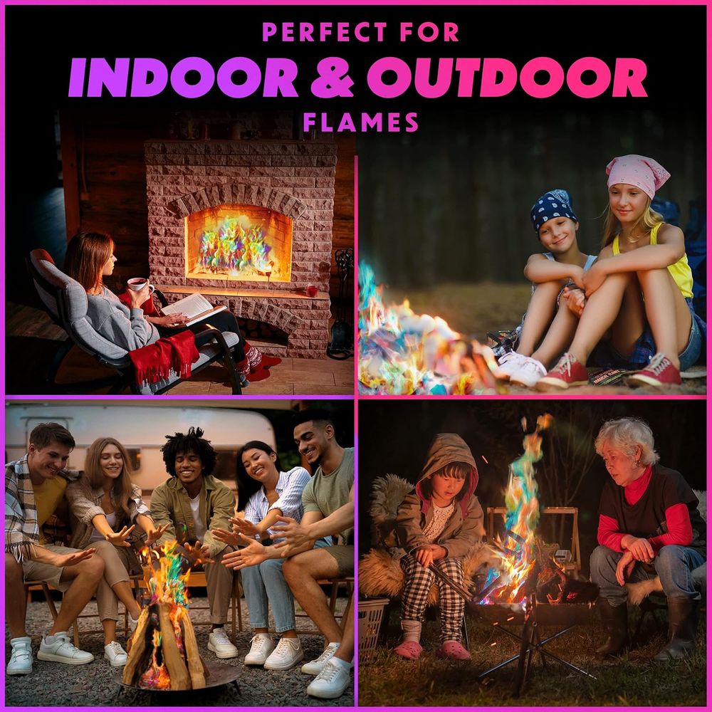 색상 변화 불꽃 패킷 - 25개입, 캠핑, 모닥불, 야 - Outdoor Camping Fire Pit 리뷰 및 가격