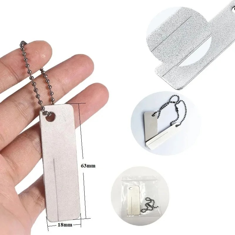 미니 다이아몬드 연마석 열쇠고리 도구 낚시 바늘, 칼, - Outdoor Camping Knife 리뷰 및 가격