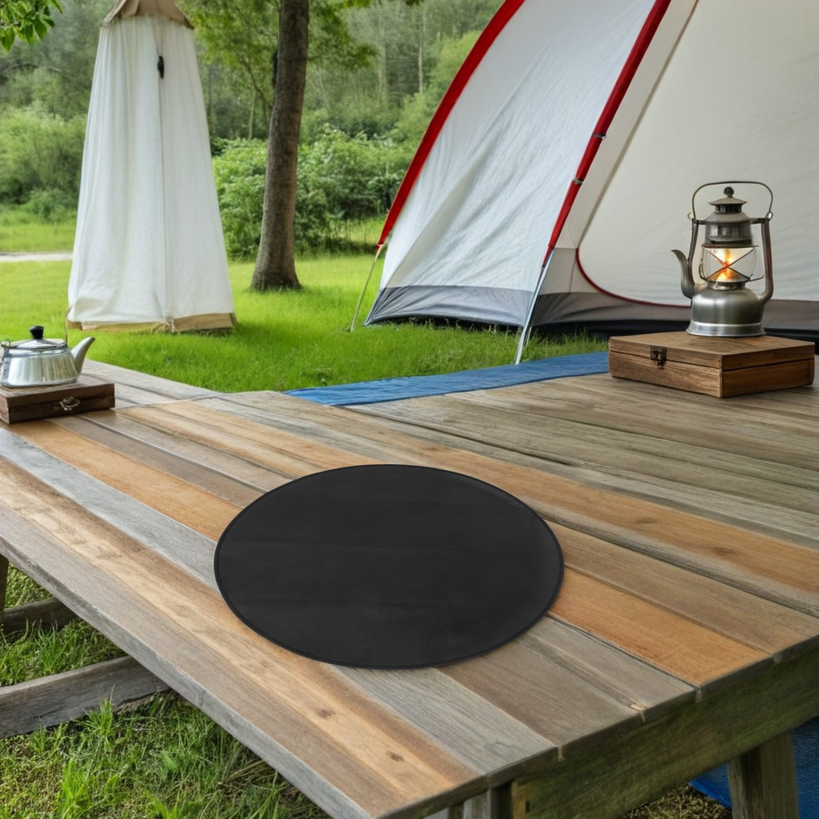 둥근 내화성 바베큐 매트 내열성 화덕 매트 야외 그릴  - Outdoor Camping Fire Pit 리뷰 및 가격