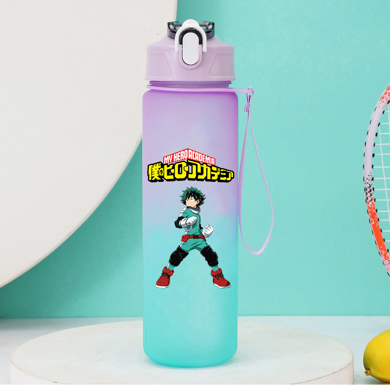 750ml 애니메이션 나의 히어로 아카데미아 빨대 물병 - Outdoor Camping Water Tank 리뷰 및 가격