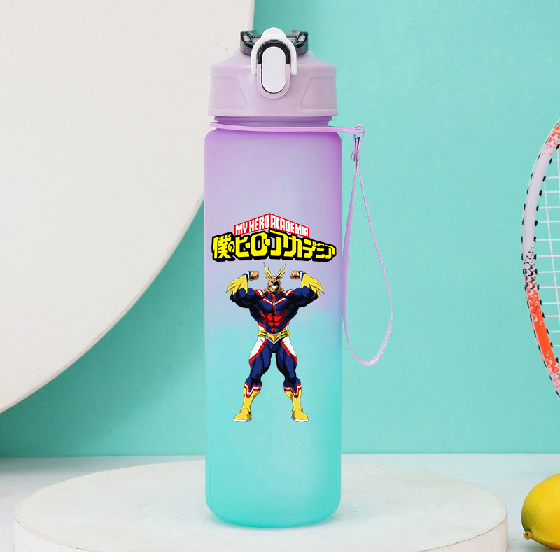 750ml 애니메이션 나의 히어로 아카데미아 빨대 물병 - Outdoor Camping Water Tank 리뷰 및 가격