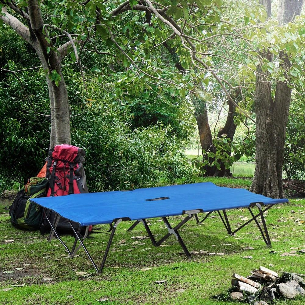 성인용 2인용 접이식 캠핑 침대, 50인치 초광폭 휴대 - Outdoor Camping Cot 리뷰 및 가격