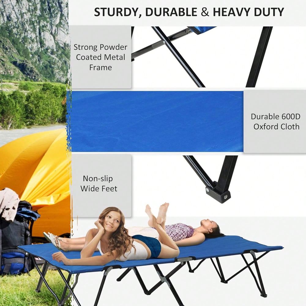 성인용 2인용 접이식 캠핑 침대, 50인치 초광폭 휴대 - Outdoor Camping Cot 리뷰 및 가격